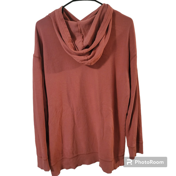 Old Navy Kids XXL (18) Hooded Sweatshirt Mauve Pink Lightweight Long Sleeve - Picture 2 of 4